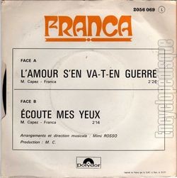 [Pochette de L’amour s’en va-t-en guerre (FRANCA) - verso]