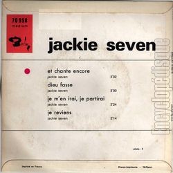 [Pochette de Et chante encore (Jackie SEVEN) - verso]