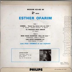 [Pochette de Comme… (Esther OFARIM) - verso]