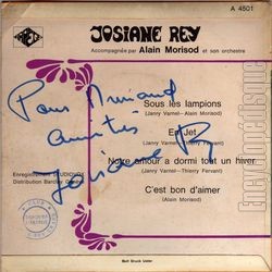 [Pochette de Sous les lampions (Josiane REY) - verso]