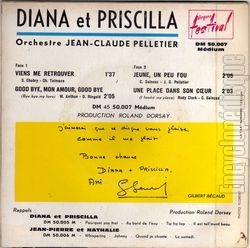 [Pochette de Jeune, un peu fou (DIANA ET PRISCILLA) - verso]