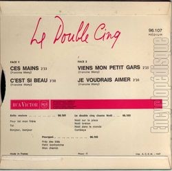 [Pochette de Viens mon petit gars (Le DOUBLE CINQ) - verso]