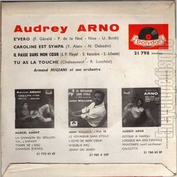 [Pochette de E’ vero (Audrey ARNO) - verso]