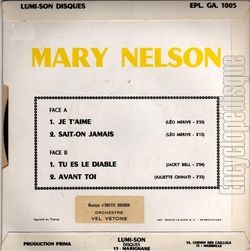 [Pochette de Je t’aime (Mary NELSON) - verso]