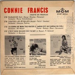 [Pochette de Connie FRANCIS -  Paradiso  (Les FRANCOPHILES) - verso]