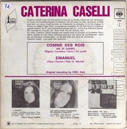 [Pochette de Caterina CASELLI -  Comme des rois  (Les FRANCOPHILES) - verso]