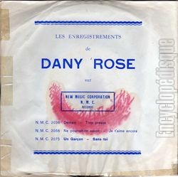 [Pochette de Un garon (Dany ROSE) - verso]