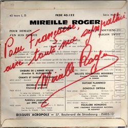 [Pochette de Pour demain (Mireille ROGER) - verso]