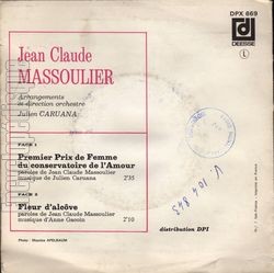 [Pochette de Premier prix de femme du conservatoire de l’amour (Jean-Claude MASSOULIER) - verso]