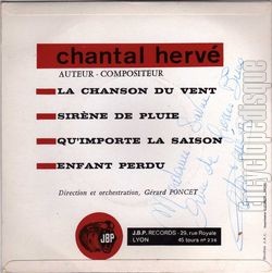 [Pochette de La chanson du vent (Chantal HERV) - verso]