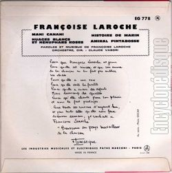 [Pochette de Mani canani (Franoise LAROCHE) - verso]