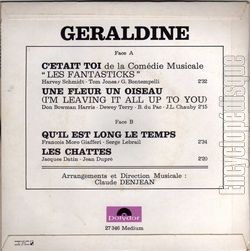 [Pochette de C’tait toi (GRALDINE) - verso]