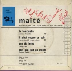 [Pochette de Il pleut encore ce soir (MAT) - verso]