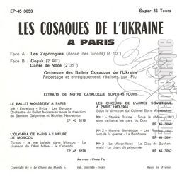 [Pochette de Les cosaques de l’Ukraine  Paris (DOCUMENT) - verso]