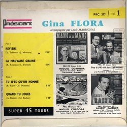 [Pochette de Reviens (Gina FLORA) - verso]