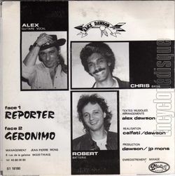 [Pochette de Reporter (Alex DAWSON) - verso]