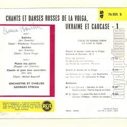 [Pochette de Chants et danses russes de la Volga, Ukraine et Caucause (DOCUMENT) - verso]