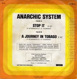 [Pochette de Stop it (ANARCHIC SYSTEM) - verso]