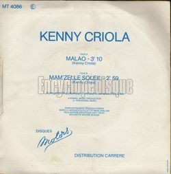 [Pochette de Malao (Kenny CRIOLA) - verso]