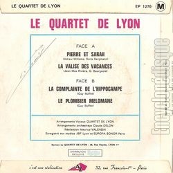 [Pochette de Pierre et sarah (Le QUARTET DE LYON) - verso]