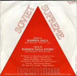 [Pochette de Ramses saga (SOVIET SUPRME) - verso]