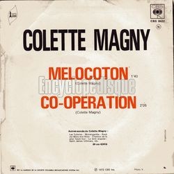 [Pochette de Mlocoton (Colette MAGNY) - verso]