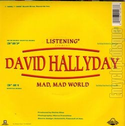 [Pochette de Listening - remix (David HALLYDAY) - verso]