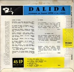 [Pochette de Itsi bitsi, petit bikini (DALIDA) - verso]