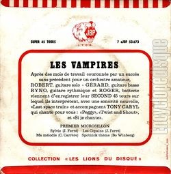 [Pochette de Si je chante (Les VAMPIRES) - verso]