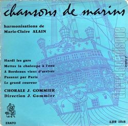 [Pochette de Chansons de marins (CHORALE J. GOMMIER)]