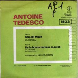 [Pochette de Samedi matin (Antoine TEDESCO) - verso]