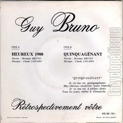 [Pochette de Heureux 1900 (Guy BRUNO) - verso]