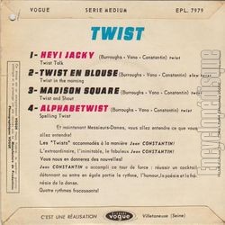 [Pochette de Twist (Jean CONSTANTIN) - verso]