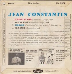 [Pochette de Le rock du coq (Jean CONSTANTIN) - verso]