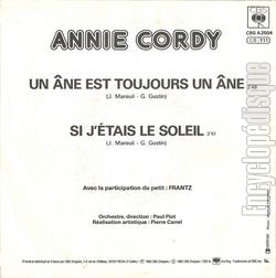 [Pochette de Un ne est toujours un ne (Annie CORDY) - verso]