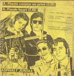 [Pochette de Plant comme un priv (ASPHALT JUNGLE) - verso]