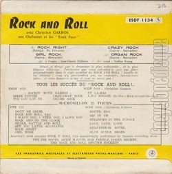 [Pochette de Rock n’ roll (Christian GARROS) - verso]