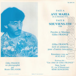 [Pochette de Ave Maria ( la Bestiole) (Gilles FRANCE) - verso]