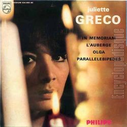 [Pochette de In memoriam (Juliette GRCO)]