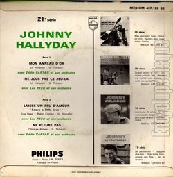 [Pochette de Mon anneau d’or (Johnny HALLYDAY) - verso]