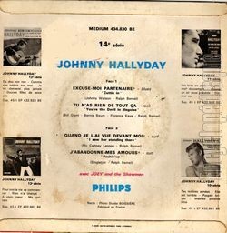 [Pochette de Excuse-moi partenaire (Johnny HALLYDAY) - verso]