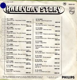 [Pochette de Hallyday Story 7 "Le pnitencier" (Johnny HALLYDAY) - verso]