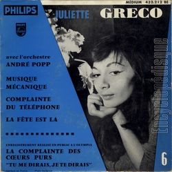 [Pochette de Musique mcanique (Juliette GRCO)]