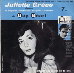 [Pochette de Chante… Guy Bart (Juliette GRCO)]