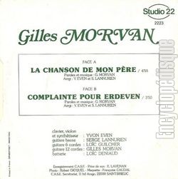 [Pochette de La chanson de mon pre (Gilles MORVAN) - verso]