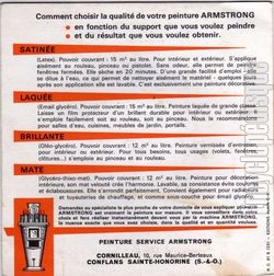 [Pochette de Armstrong, votre peinture sur mesure (PUBLICIT) - verso]