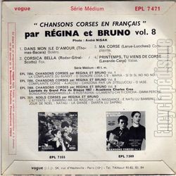 [Pochette de Dans mon ile d’amour (RGINA et BRUNO) - verso]