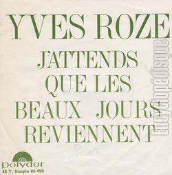 [Pochette de Dans ma chambre (Yves ROZE) - verso]