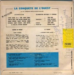 [Pochette de La conqute de l’ouest (Marc TAYNOR) - verso]