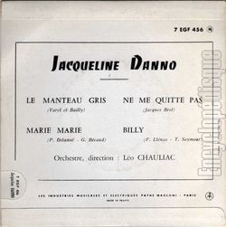 [Pochette de Le manteau gris (Jacqueline DANNO) - verso]